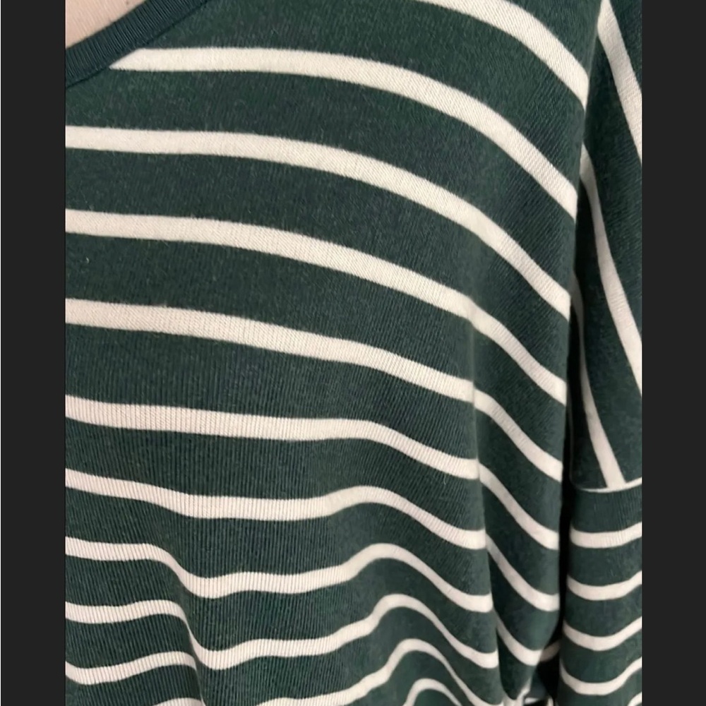 NWT $36 Ana green 2X striped sweater very soft 1166 - Picture 2 of 4